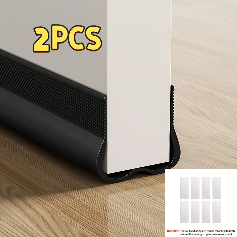 [Door Draft Stopper] 2pcs Door Draft Stopper - Soundproof Windproof Seal for Indoor/Outdoor Doors, Available in Deep Brown/Grey/White/Black - Ideal for Under Door Gap Seals