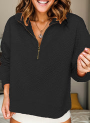 Women's Cozy Solid Color Zip-Up Hoodie