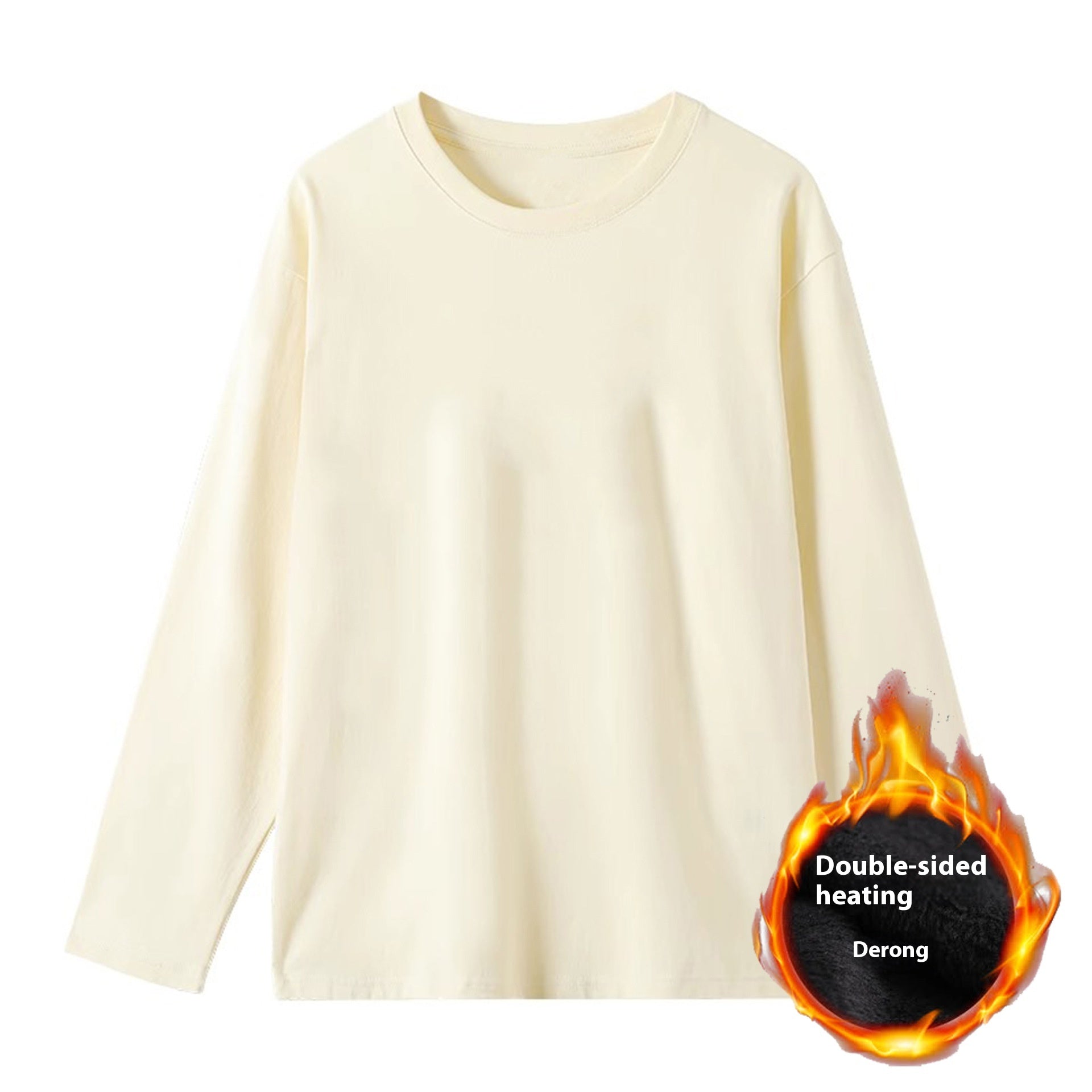 Women's Plus Velvet Loose Mid-Length Thermal T-Shirt