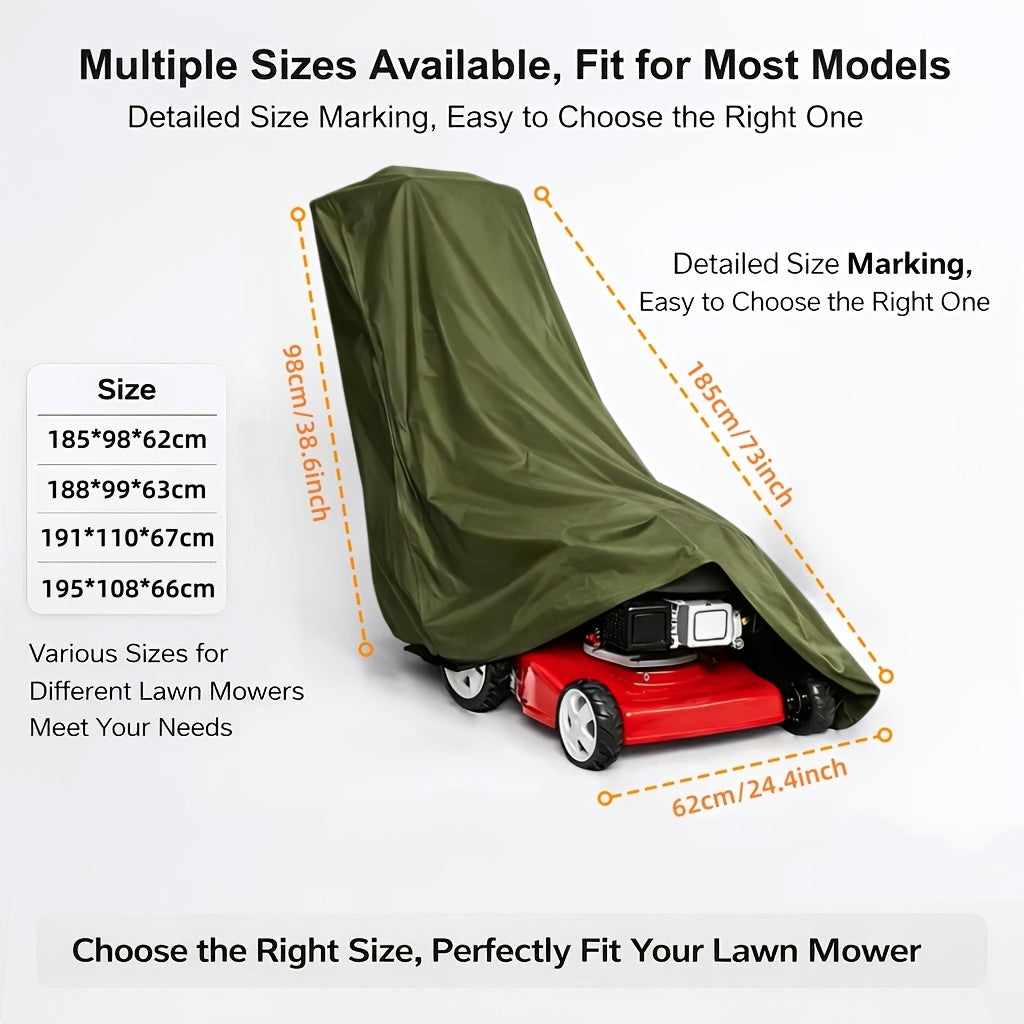 Outdoor Lawn Mower Cover – 300D Oxford Fabric with Drawstring Bottom Closure