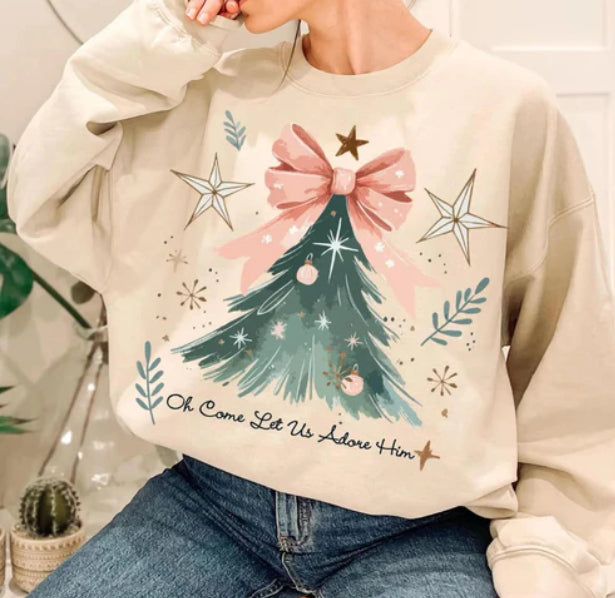 Women's 3D Christmas Round Neck Casual Holiday Sweater