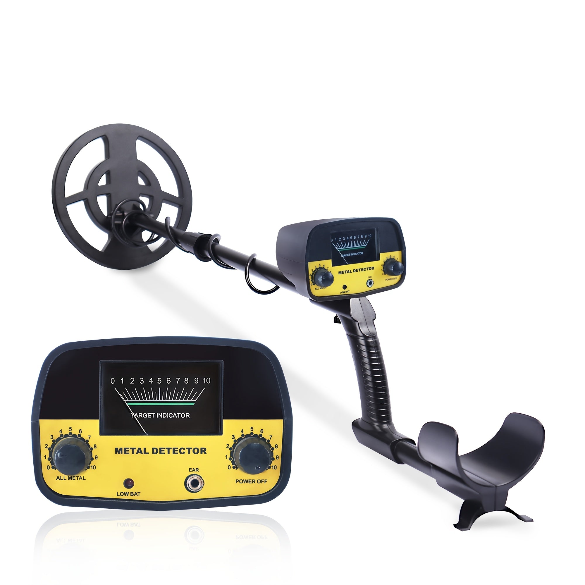 Portable Underground Metal Detector with 7.87‑inch Search Coil (Batteries Not Included)