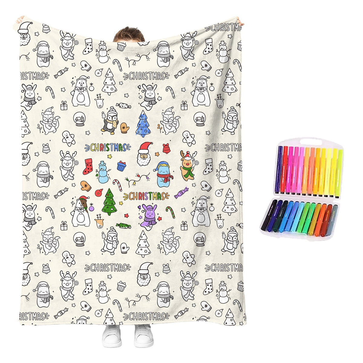 Interactive Diy Creative Painting and Graffiti Blanket
