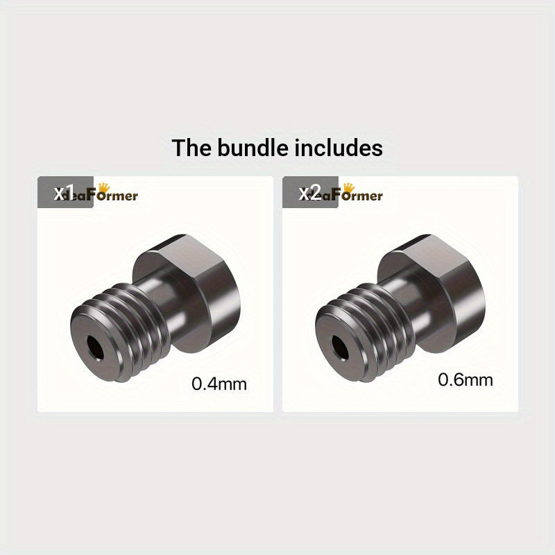 Hardened Steel 3D Printer Nozzle Set for 1.75mm Filament