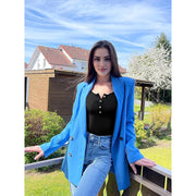 Women's Ribbed Long-Sleeve Buttoned Slim Fit Jumpsuit