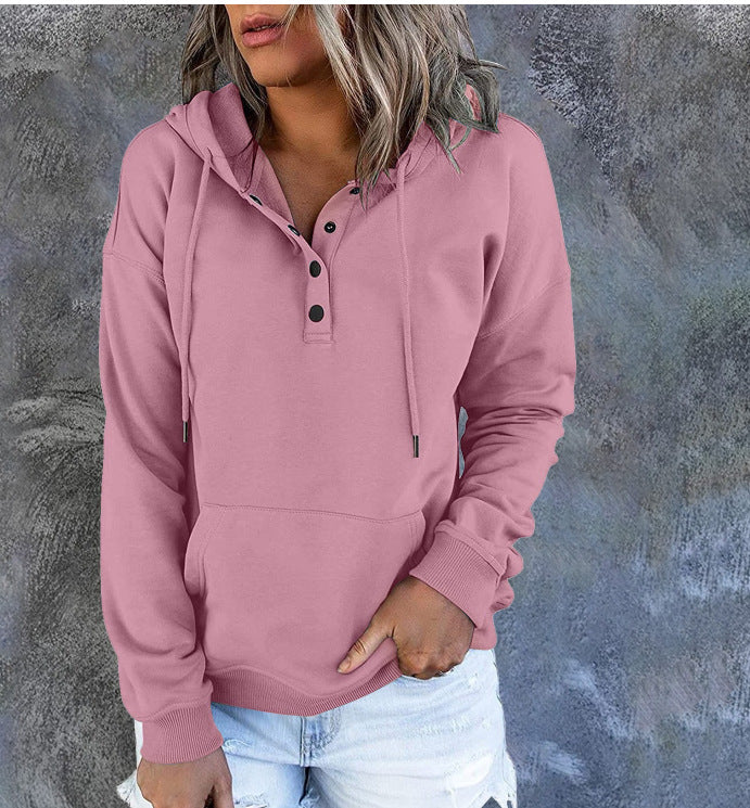 Women's Casual Hooded Sweatshirt with Pockets