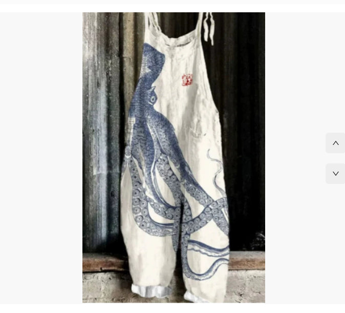 Retro Animal Print Sleeveless Women's Jumpsuit