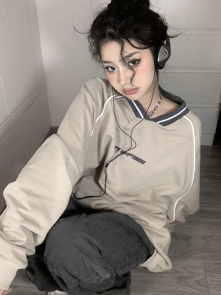 Women's Retro Cotton Knit Sweater for Autumn