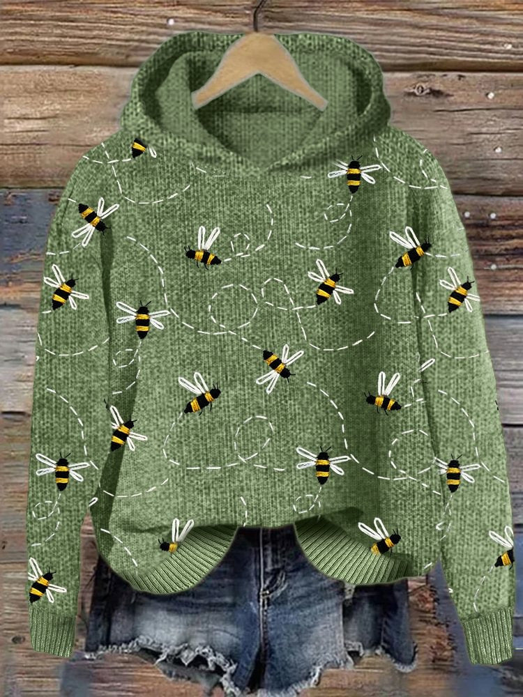 Cozy Animal Print Hooded Sweatshirt for Women