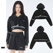 Dark Gothic Distressed Hooded Sweater