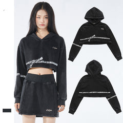 Dark Gothic Distressed Hooded Sweater
