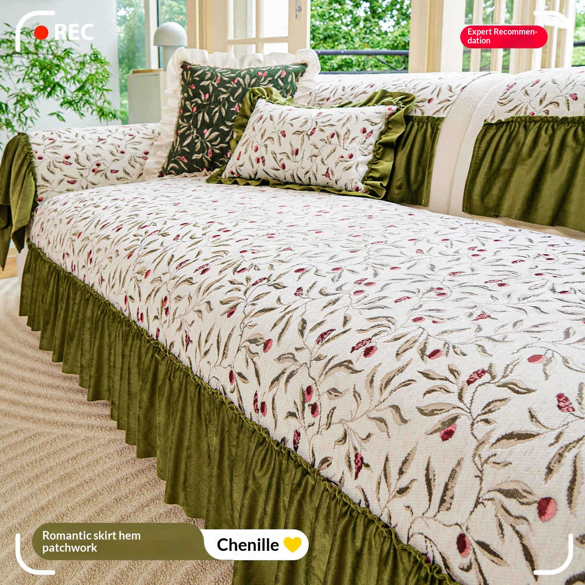 High-end Chenille Sofa Cushion All-season Universal Fit