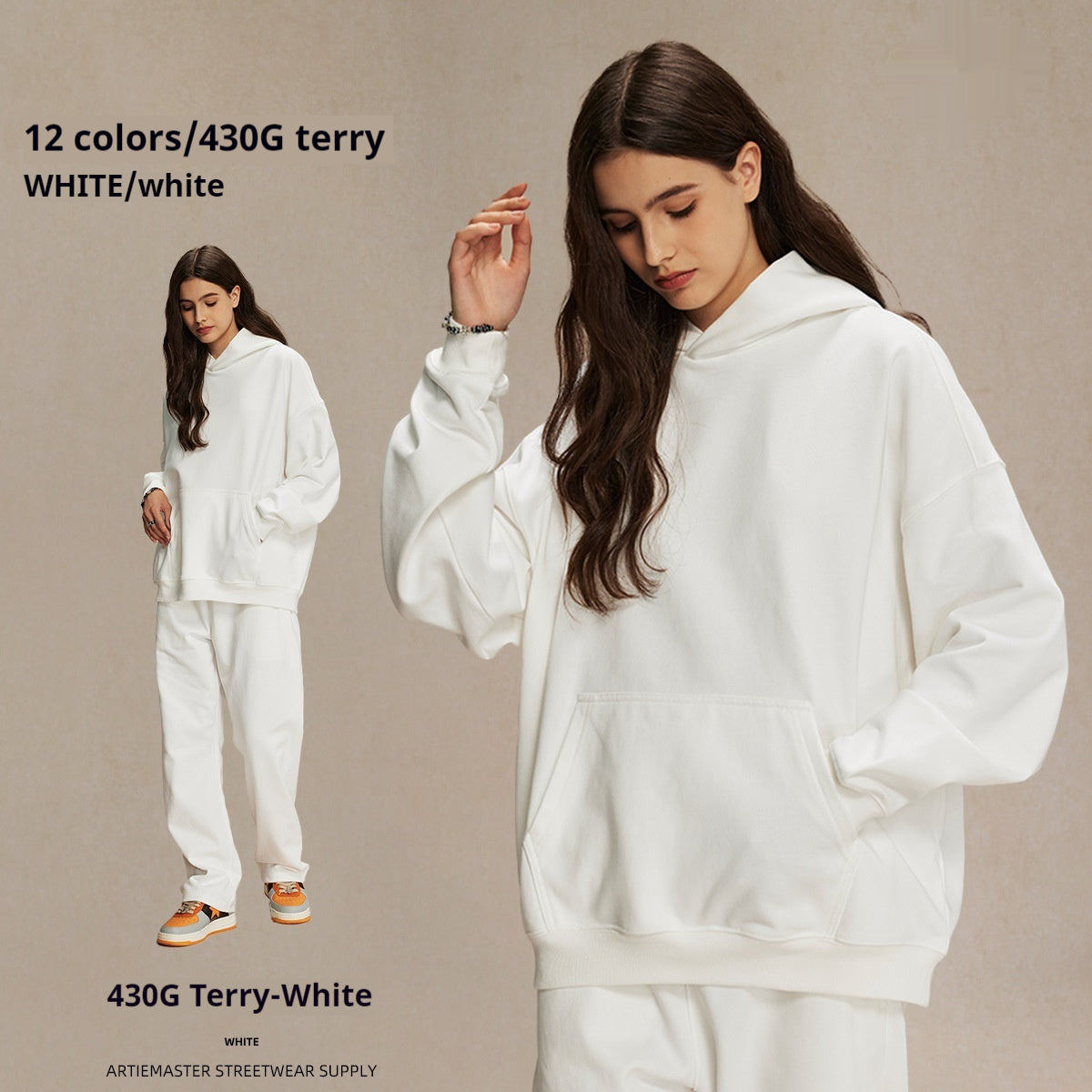 Cozy Unisex Cotton Terry Hoodie with Pocket