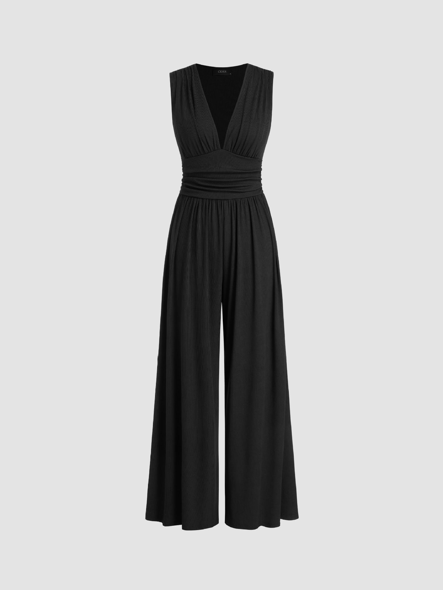 Women's Sleeveless Loose Wide-Leg Knitted Jumpsuit