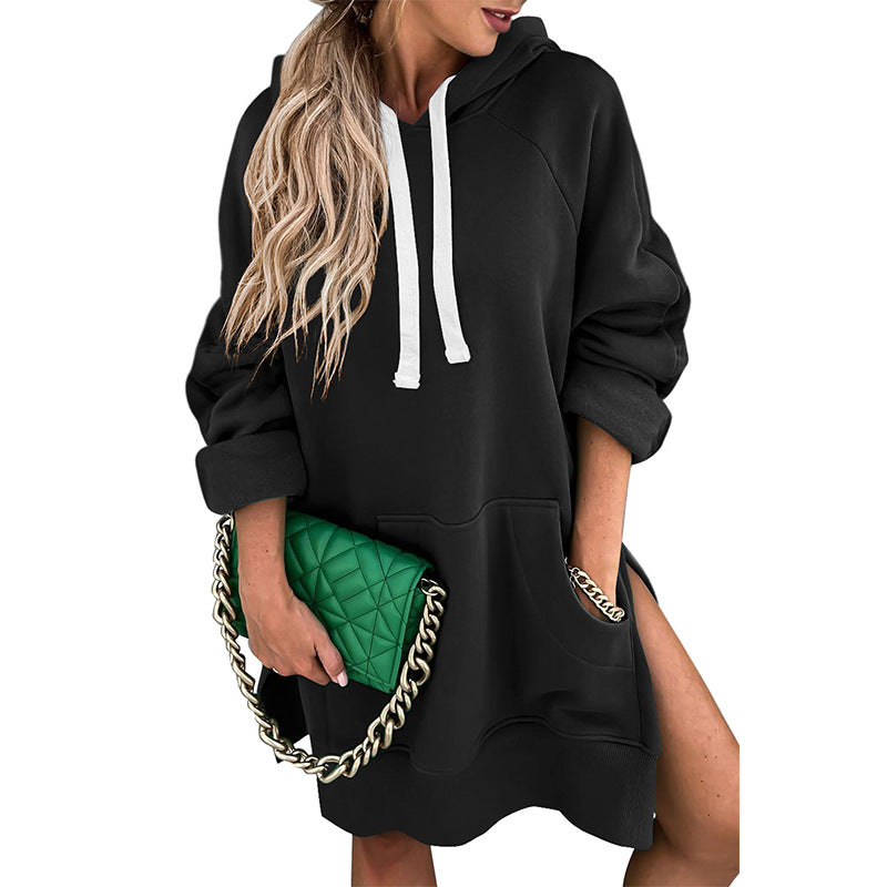 Cozy Solid Color Loose Mid-Length Women's Sweater