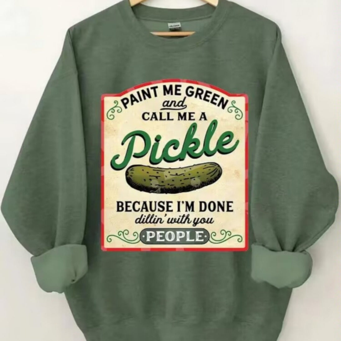 Women's Casual Printed Long Sleeve Cotton Pullover Sweater