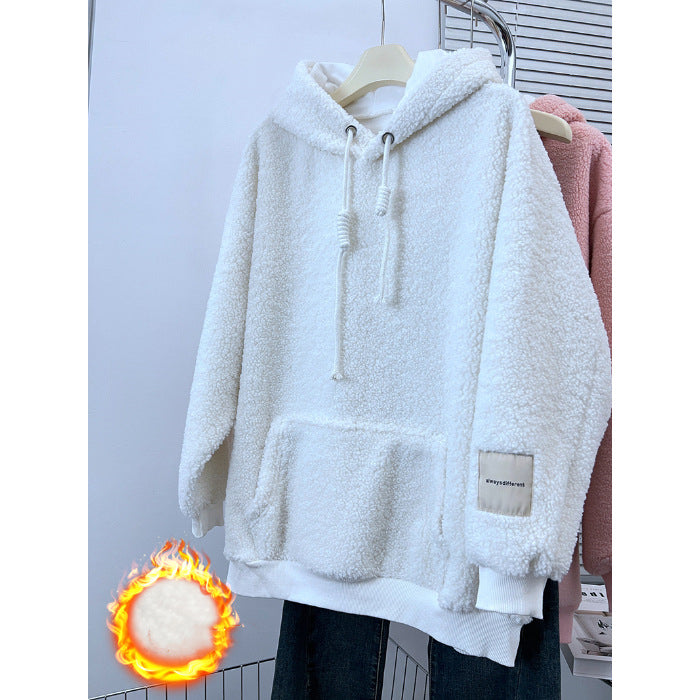 Cozy Flannel Long-Sleeve Pullover Sweatshirt