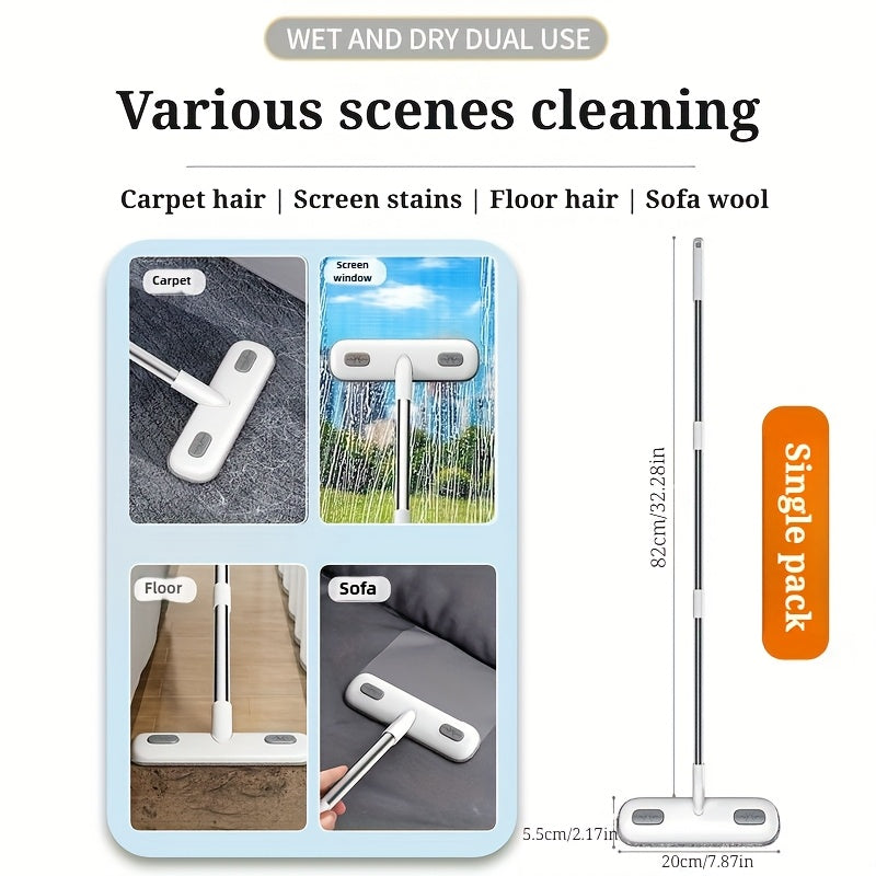 Magical window cleaning brush, extendable handle, screen cleaning brush tool, reusable, pet hair removal tool, home door and window cleaning brush, cleaning supplies, cleaning tools...