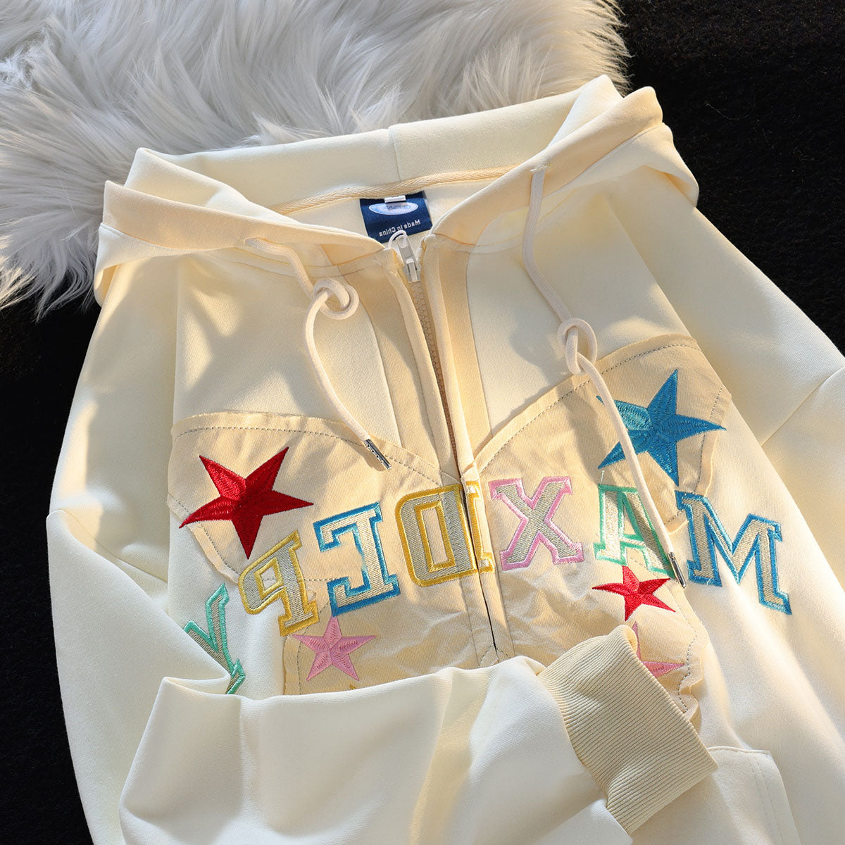 Retro Butterfly Patch Embroidered Streetwear Hoodie