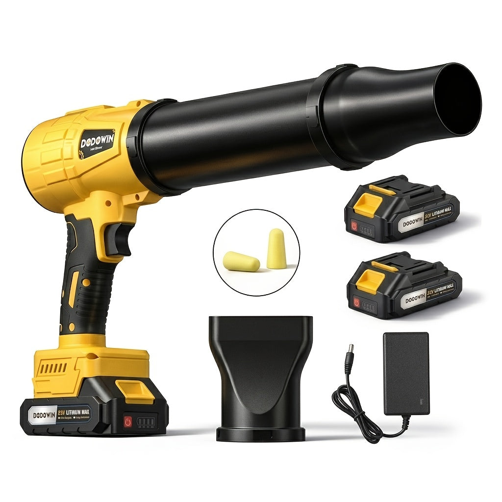 Turbo Jet Blower, Electric Cordless Leaf Blower, 21V 1/2 2.0AH Battery Jet Dry Blower, High Pressure Air Blower, Jet Blower Car Dryer, Hand Held Snow Blower, Home Outdoor, Blowing Leaves And Dust, An Ideal Christmas Gift