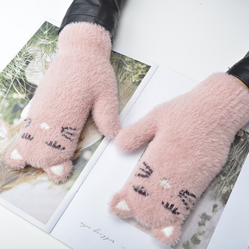 Warm Women's Full Finger Gloves for Cold Weather