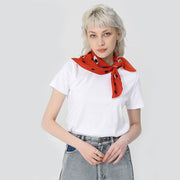 Red Dot Silk Square Scarf
