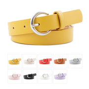Thin Imitation Leather Belt for Women