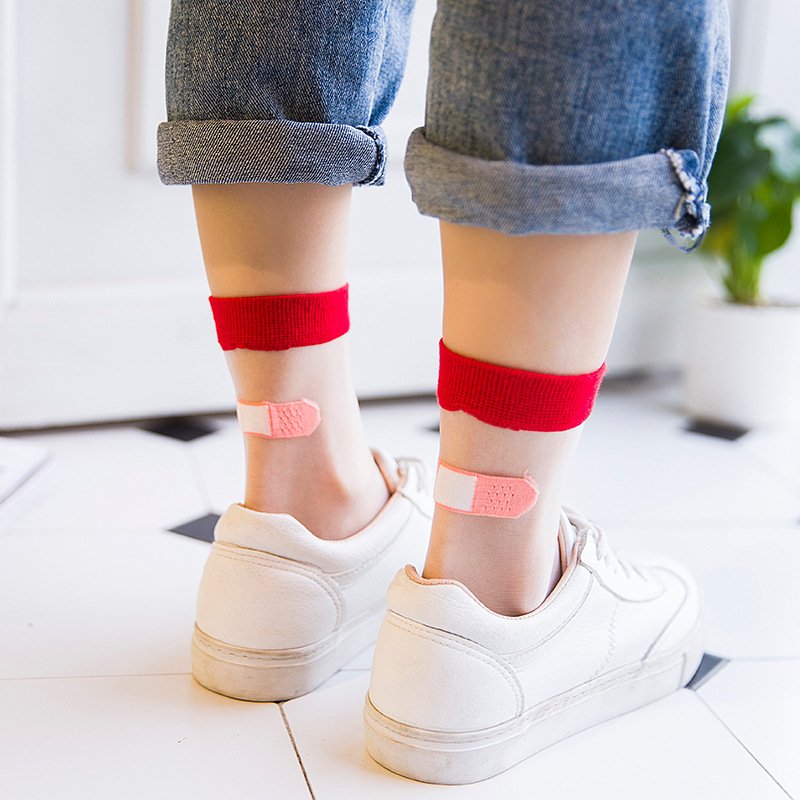 Fun Heel Bandaid Socks