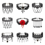 Whimsical Gothic Floral Necklace