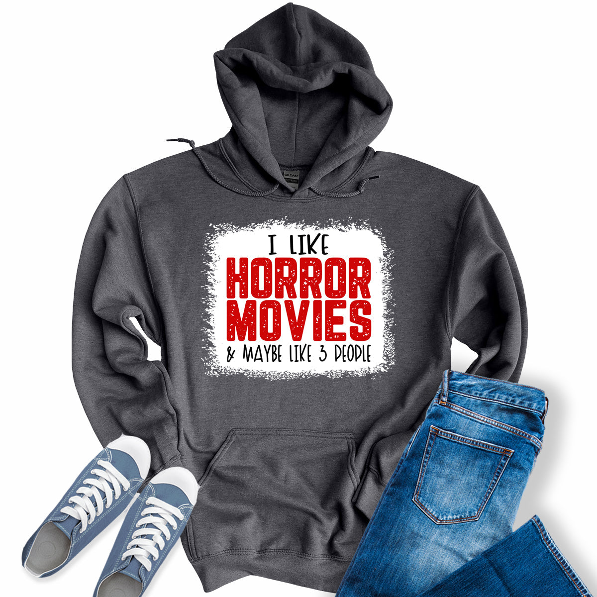 Korean Slouchy Print Loose Long Sleeve Hoodie