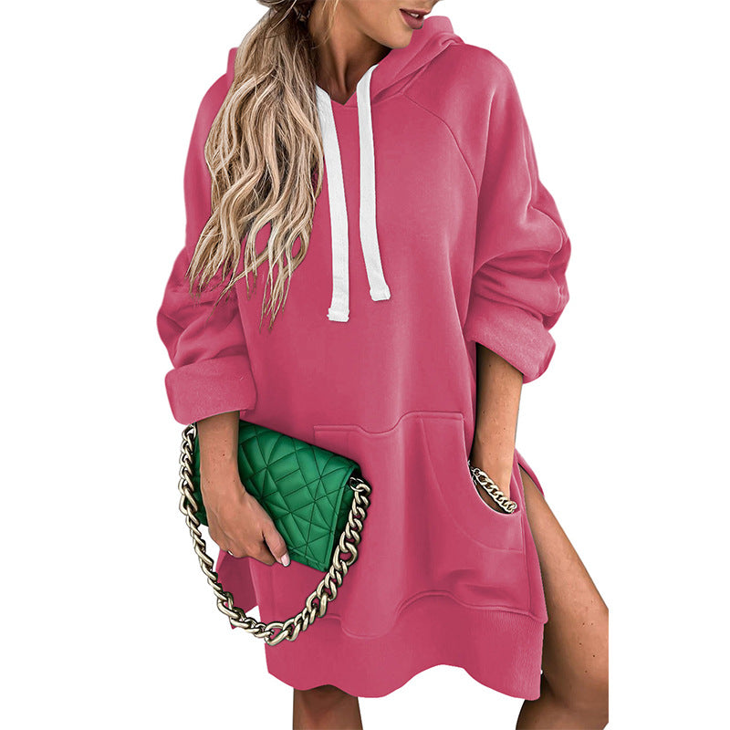 Cozy Solid Color Loose Mid-Length Women's Sweater
