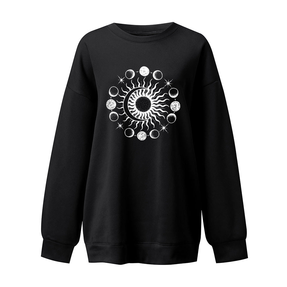 Mysterious Sun & Moon Third Eye Oversized Hoodie