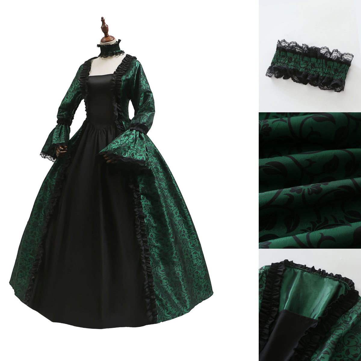 Victorian Retro Halloween Gothic Dress for Women
