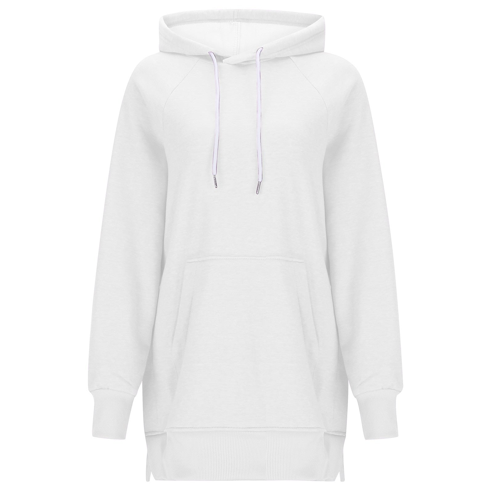 Women's Solid Color Hooded Split Shoulder Sleeve Sweater