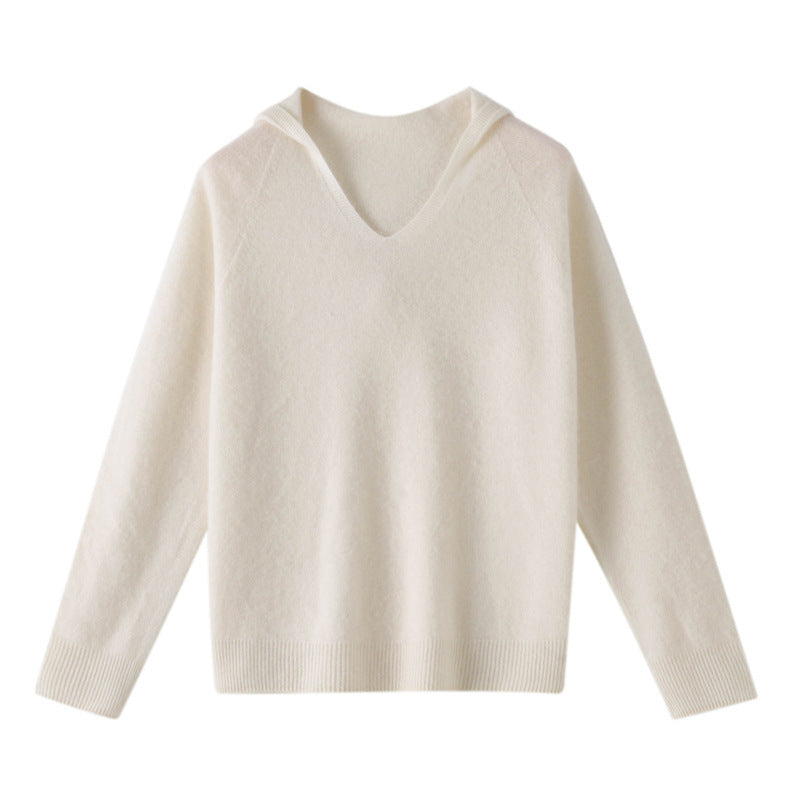 Pure Wool Skin-friendly Front Line Ready-made Garments Hooded Sweater