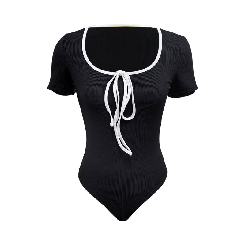 Women's Sexy Slim-Fit Short-Sleeve Casual Jumpsuit