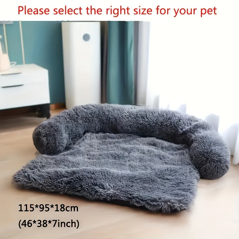 1Pc Luxury Ultra-Soft Comfortable Dog Bed - Dual-Function Pet Sofa Bed, Sturdy And Stylish Integrated Nest, Suitable For Indoor/Outdoor Relaxation, Dog Bed For Small Medium, Large Dogs, Indoor Pet...