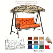 Waterproof Porch Swing Cushions 60 Inch • 2 3-Seater Replacement For Outdoor Furniture • With Backrest And Straps • Thick 5" Swing Seat Bench Cushion • Cushion Ties For Patio, Garden & Backyard • Dark Green 60''×40