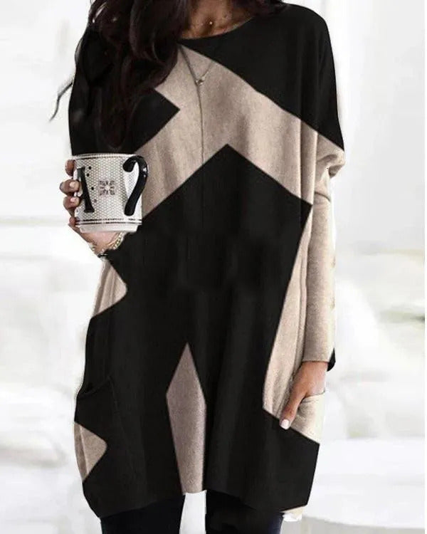 Cozy Long-Sleeve Winter Sweater Dress for Women
