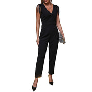 Elegant V-Neck Tassel Camisole Jumpsuit