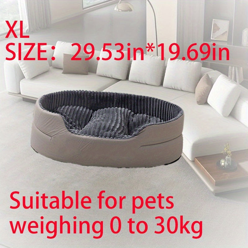 Luxurious Dog Bed - Plush Bite-resistant & Kennel, All-season Orthopedic-like Support, Machine Washable Pet Bed With Easy-clean Surface, No Assembly Needed - For Large, Medium, Small, Extra-small