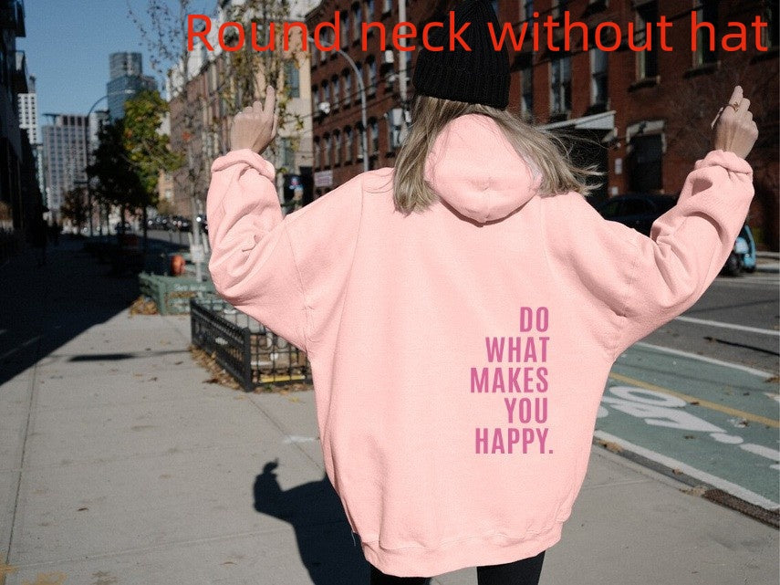 Do What Makes You Happy Oversized Wool Blend Sweatshirt