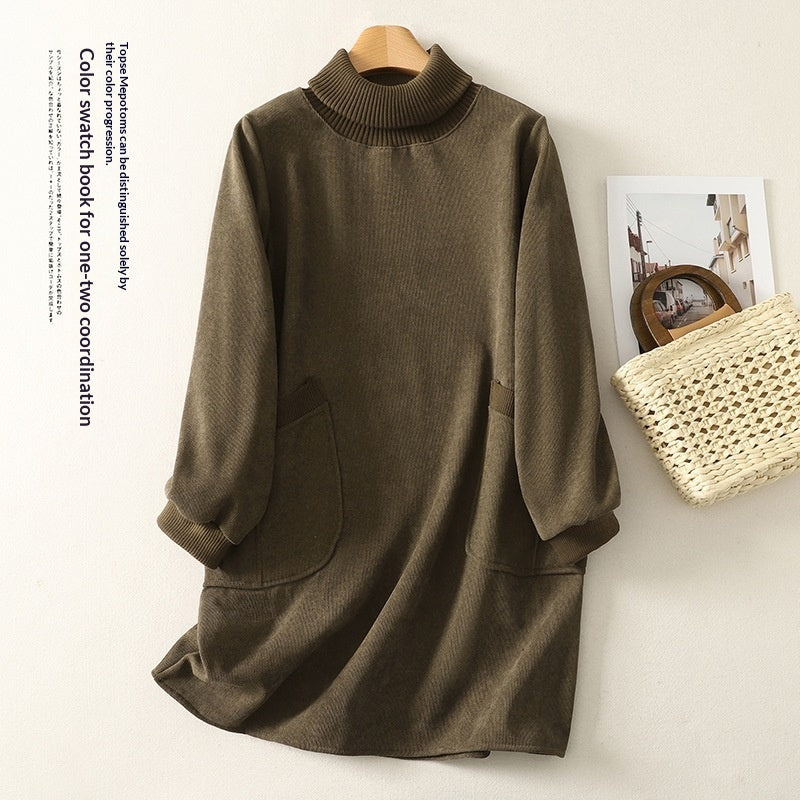 Womens Thickened Warm Casual Dress