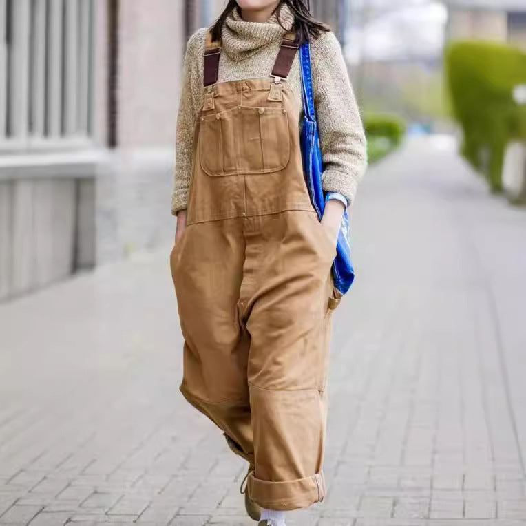 Women's High-Waisted Casual Cotton Work Pants