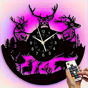 1pc 12 Inch Vinyl Silent Christmas Wall Clock - Ideal Gift for Friends And Family on Christmas Eve, Halloween, Birthdays, Bedroom, Living Room, Kitchen, Office Decoration Aesthetics, Unique Black Art Wall Stickers