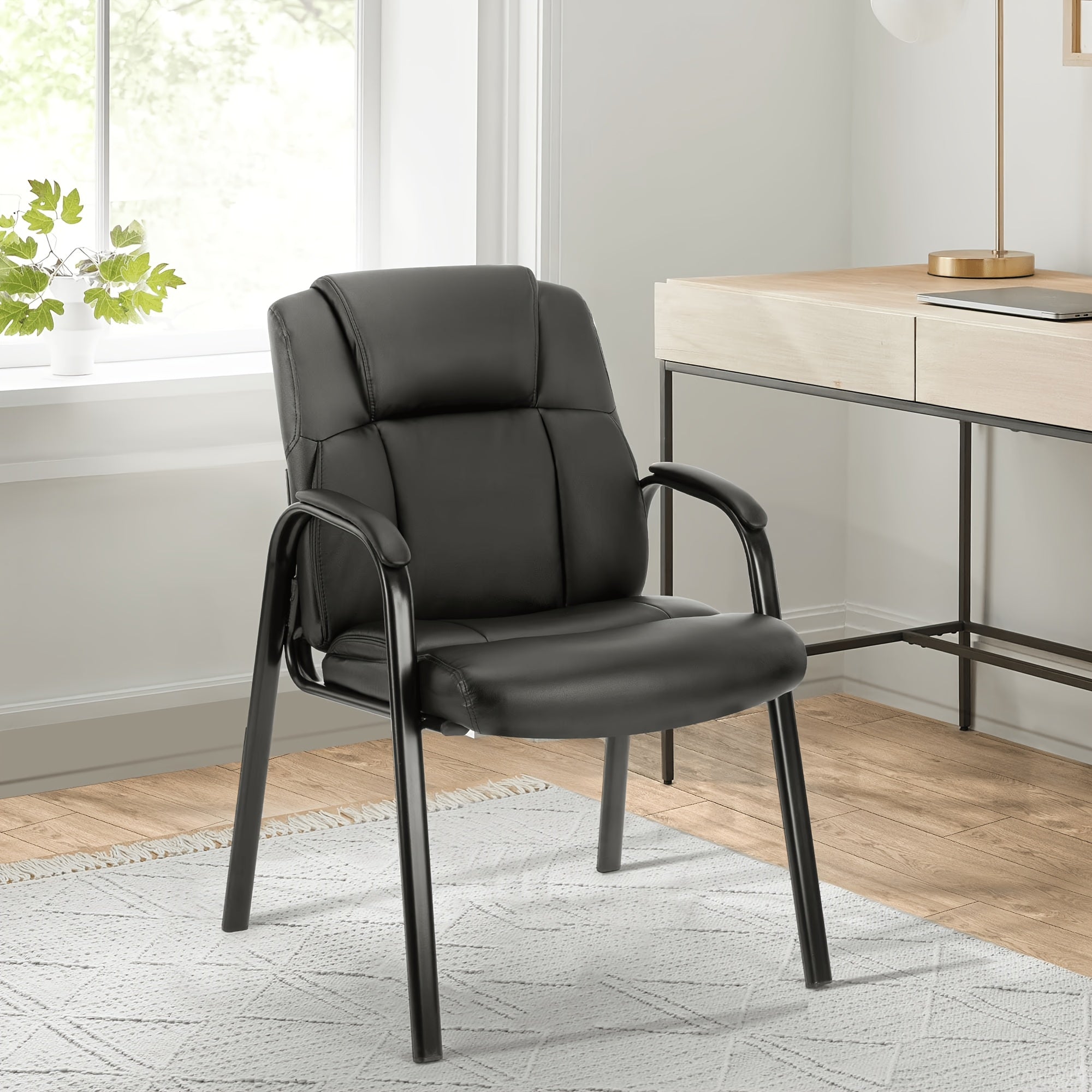 Heavy-Duty Tufted Office Chair with Padded Armrests