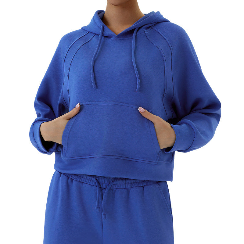 Women's Casual Loose Hooded Exercise Sweatshirt