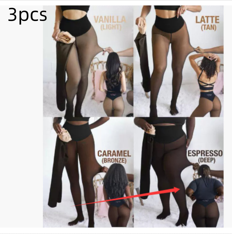 Winter Warm Translucent Fleece-Lined Shaping Leggings