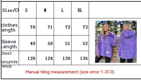 Cozy Flannel Long-Sleeve Pullover Sweatshirt