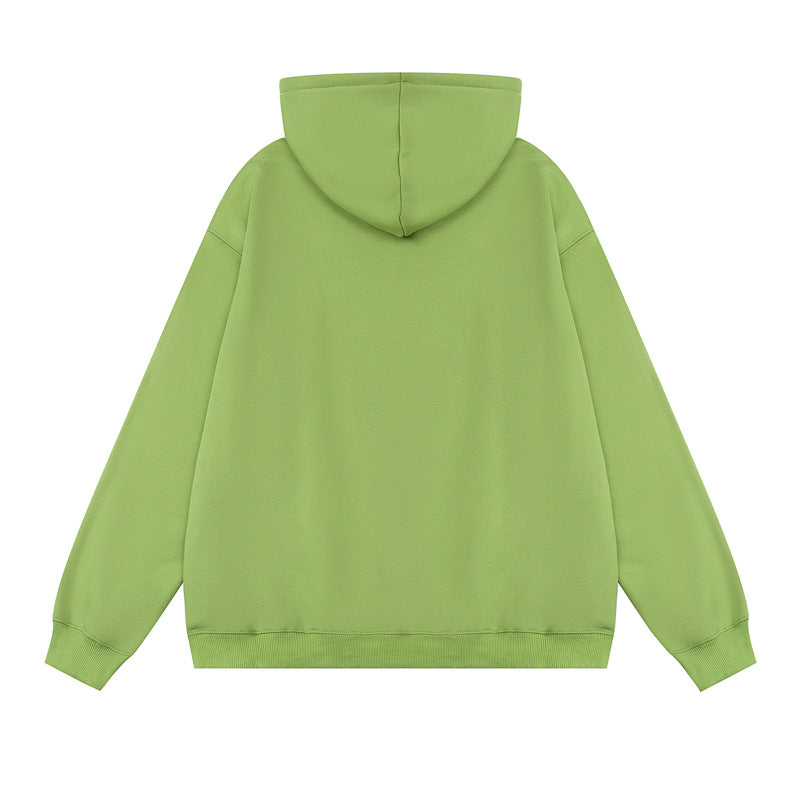 Vintage Plush Hoodie Autumn Winter Couple High Street Pullover